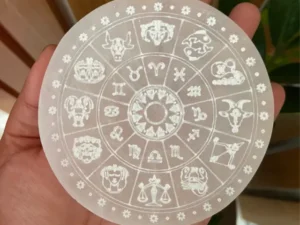 Base de Selenite com Símbolos dos Signos